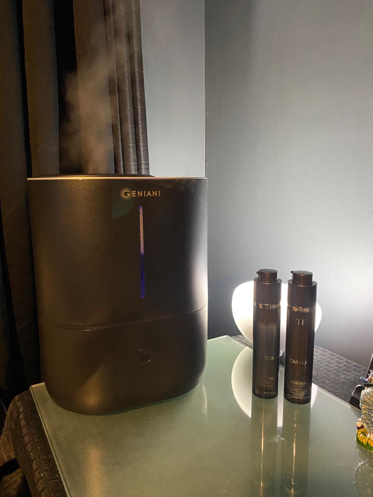 GENIANI Portable Cool Mist Humidifiers for Bedroom & Office - Ultrasonic Humidifier for Home, Baby, Small Room with Auto Shut Off, 250ML Easy to Clean Water Tank customer photo 2