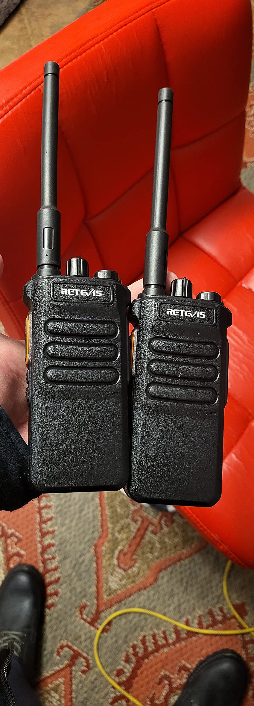 Retevis RT86 2 Way Radio Long Range, Professional Radio Walkie Talkies with Mic, Heavy Duty Two Way Radios, High Power, 2600mAh, USB, Rechargeable for Industrial Manufacturing Work (4 Pack) customer photo 2