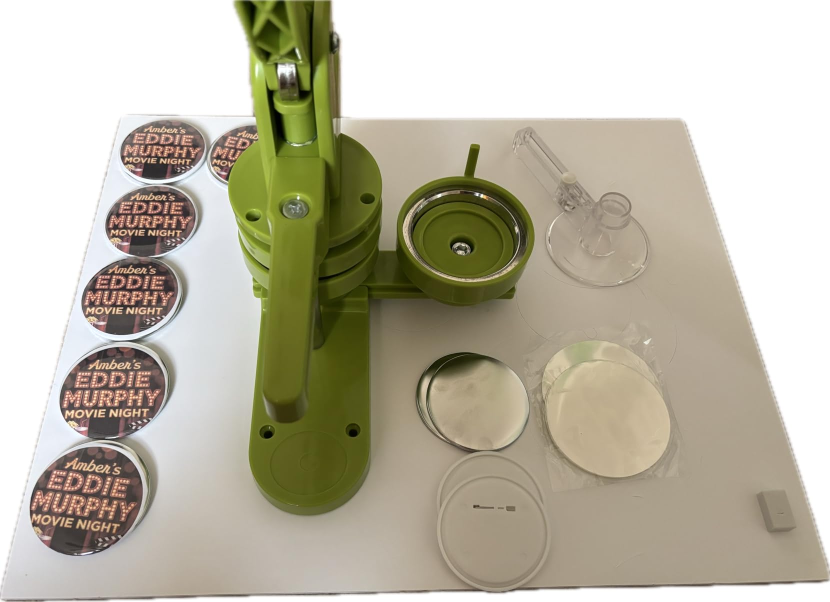Button Maker Machine 58mm - (3rd Gen) Installation-Free 58mm(2.25in) DIY Pin Badge Button Maker Press Machine Badge Punch Press with Free 100pcs Button Parts&Pictures&Circle Cutter&Magic Book customer photo 2