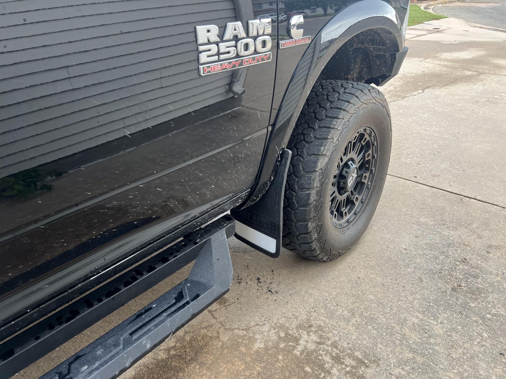 Caterpillar Heavy Duty Splash Guards Pro Mud Flaps Fenders - Ultra Tough Dirt/Slush Protection with Night Reflectors - Easy Installation (CAGD-080+CAGD-080_ALT) Front/Rear Tires, 4 Count (Pack of 1) customer photo 1
