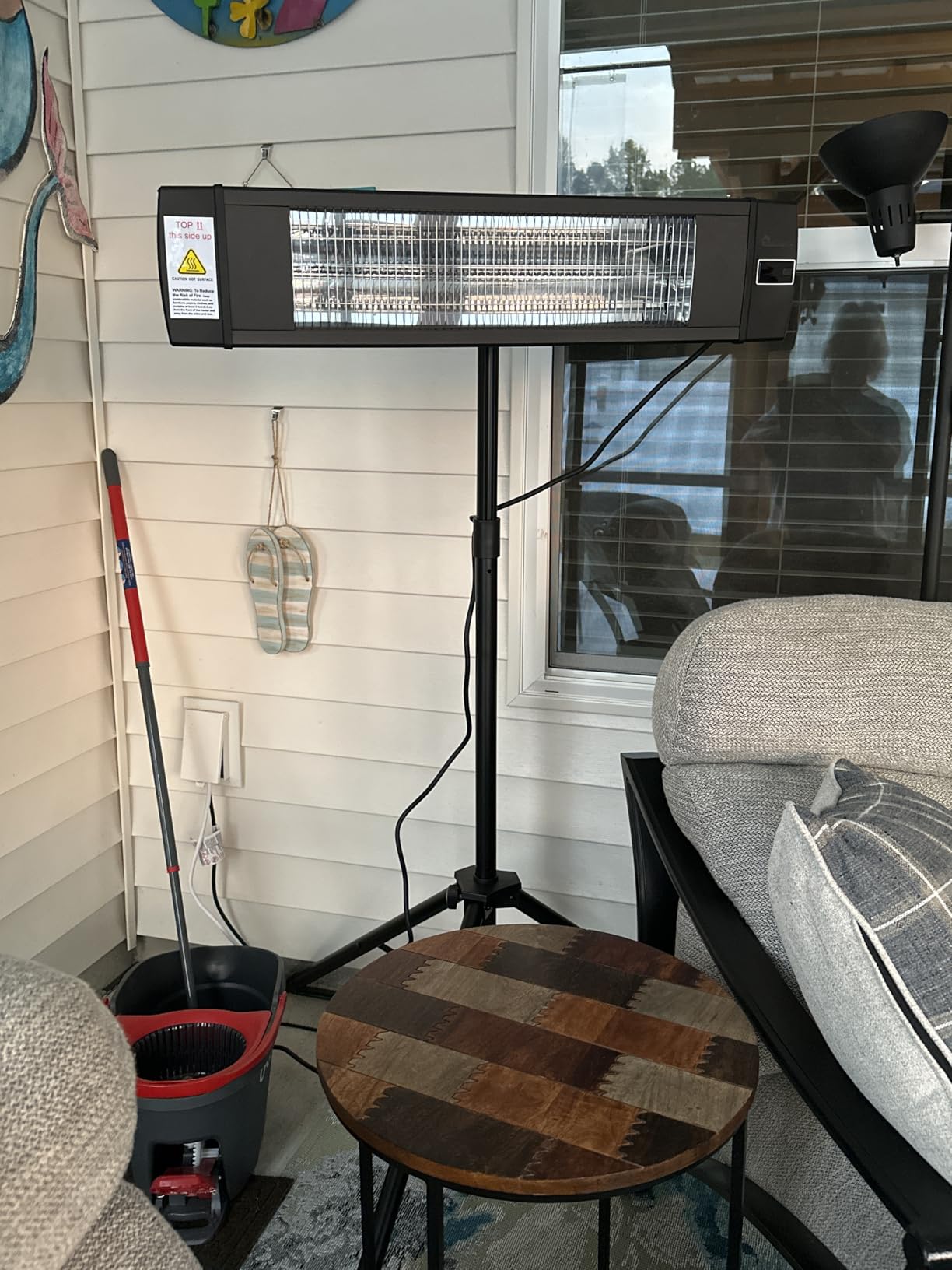 DR. INFRARED HEATER Carbon Infrared Patio Heater with Tripod, Remote Control, Optional On/Off Tip-Over Protection, Freestanding or Wall-Mounted customer photo 1