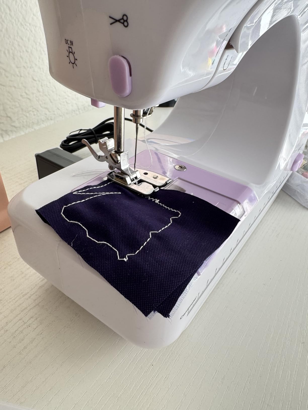 Sewing Machine Portable mini Electric Sewing Machine for beginners 12 Built-in Stitches 2 Speed with Foot Pedal, Light, Storage Drawer customer photo 1