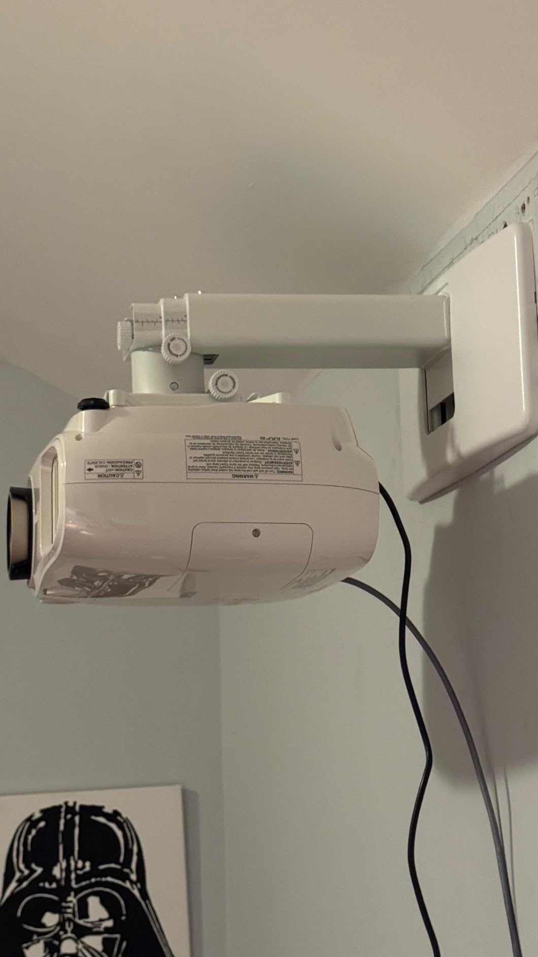 NC Projector Wall Mount with Universal mounting, Telescopic Bracket Hanger,33lbs Load Capacity,High-Precision Adjustable: (12.8''-29.13''),white,(TYYZJ02) customer photo 2