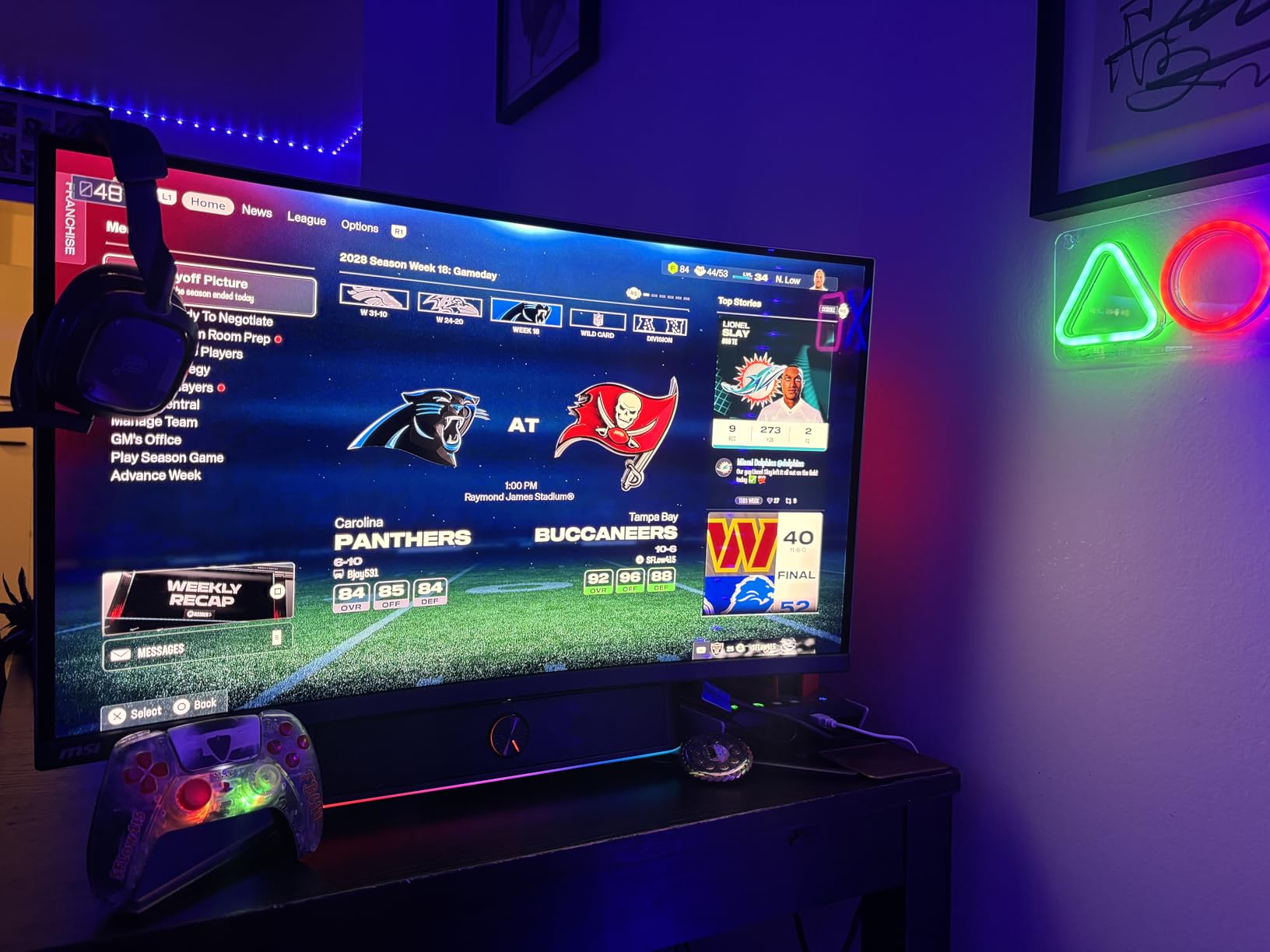 Redragon GS560 RGB Desktop Soundbar, 2.0 Channel Computer Speaker with Dynamic Lighting Bar Audio-Light Sync/Display, Touch-Control Backlit with Volume Knob, USB Powered w/ 3.5mm Cable, Black customer photo 1