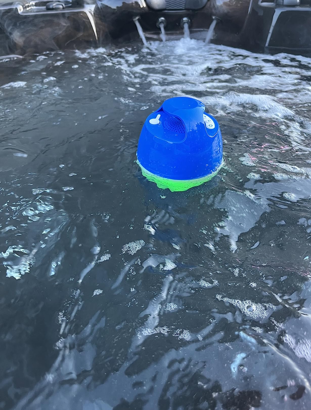 Portable Bluetooth Pool Speakers, Hot Tub Speaker with Colorful Lights, IP68 Waterproof Floating Speaker, 360° Surround Stereo Sound, 85ft Bluetooth Range, Hands-Free Wireless Speakers customer photo 2