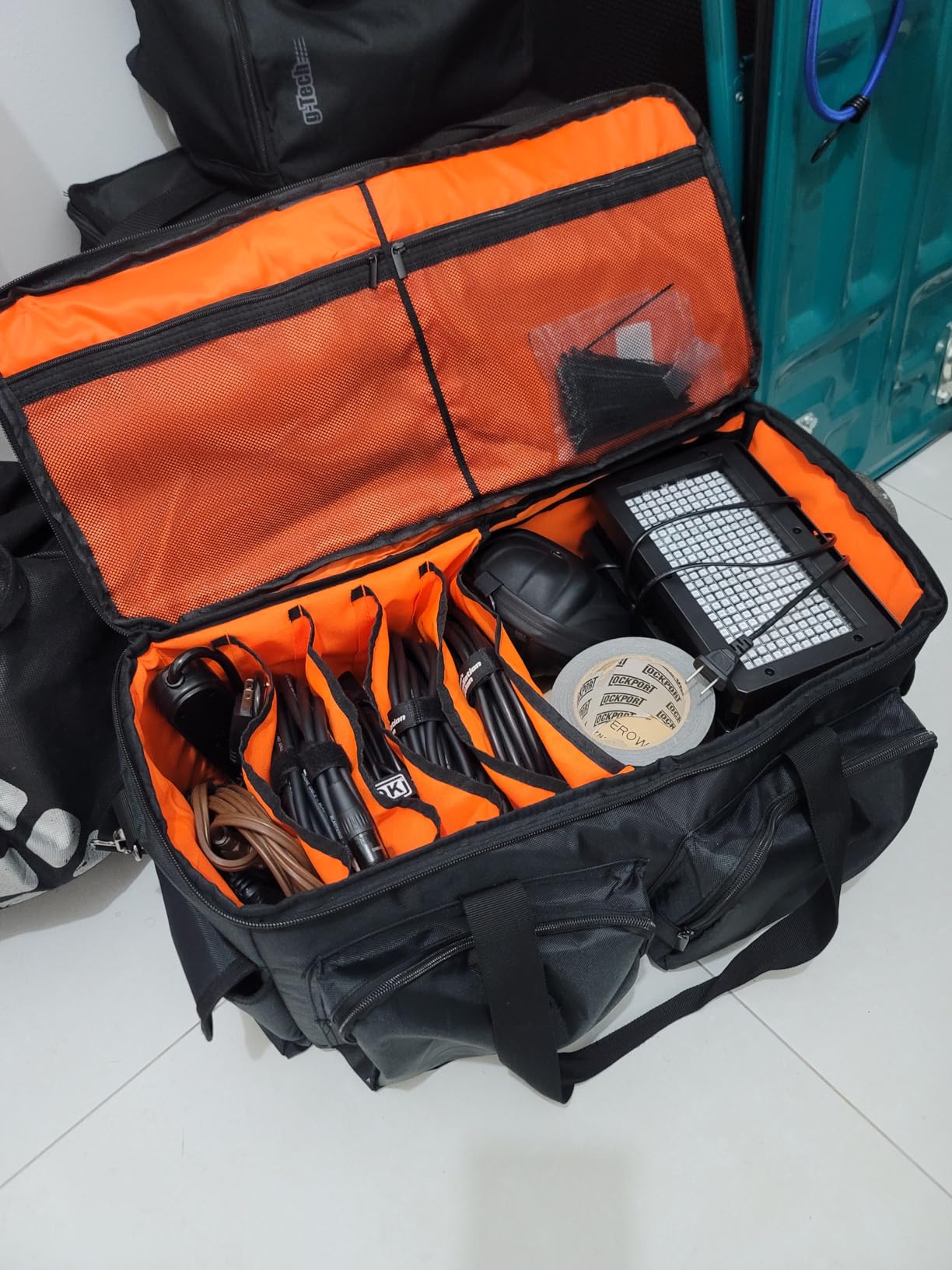 Trunab DJ Cable File Bag with Detachable Padded Bottom and Dividers, Travel Gig Bag for Professional DJ Gear, Musical Instrument and Accessories customer photo 2
