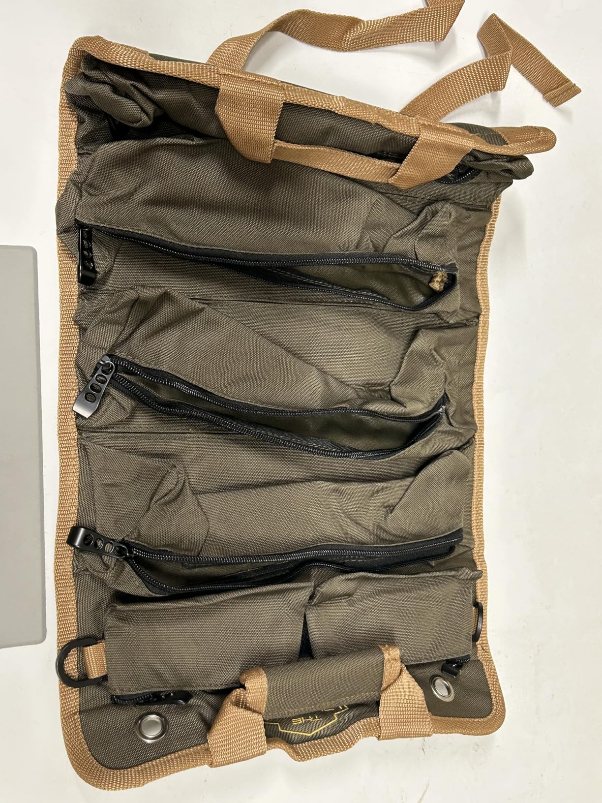 The Ryker Roll Up Tool Bag Organizer Gifts for Dad. Heavy Duty Motorcycle Tool Roll Bag Organizer. Portable Rollup Toolbag w/Detachable Pouches customer photo 2