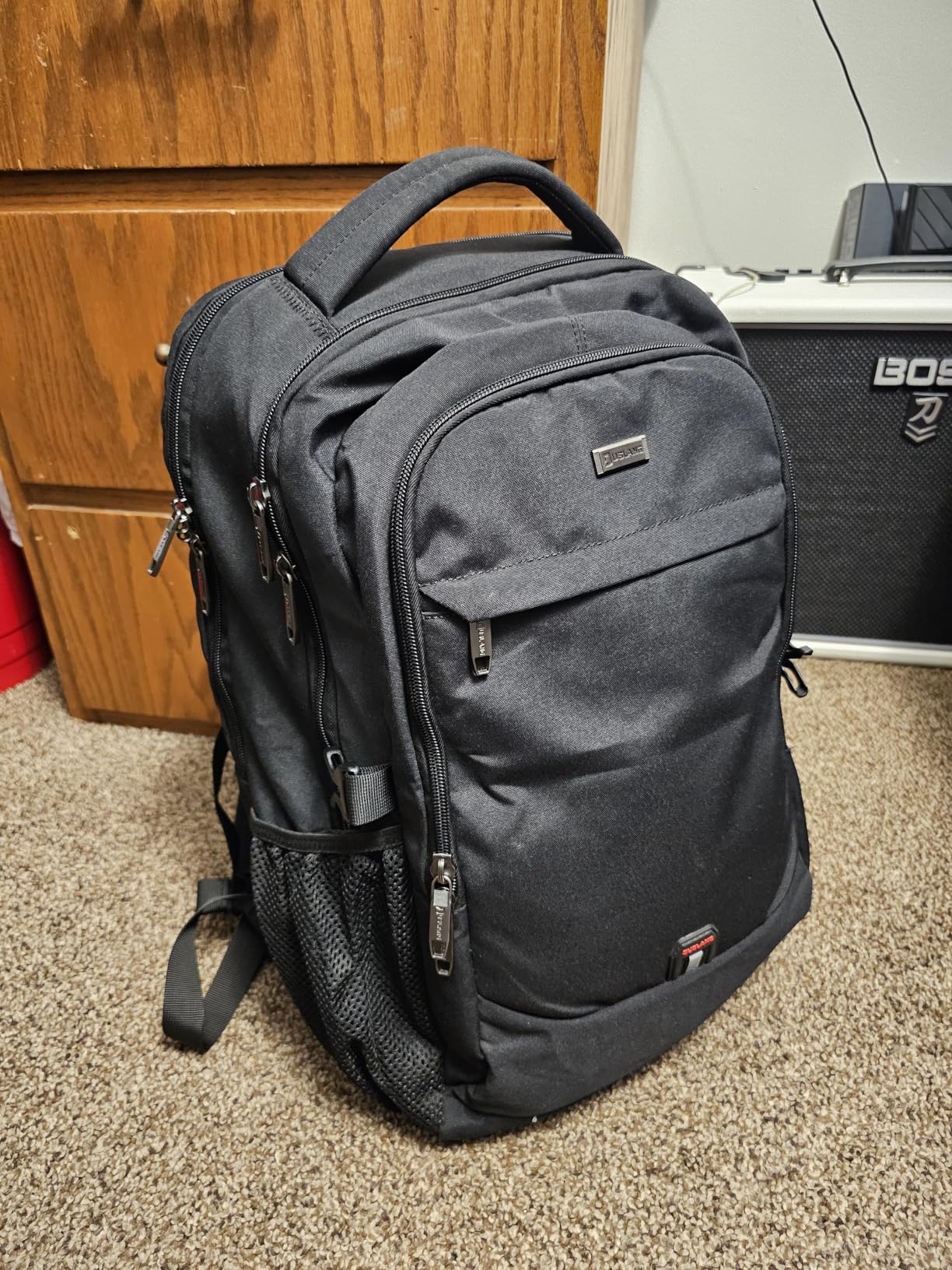 DUSLANG 17 Inch Laptop Backpack for Travel Water Resistant College Backpack with USB Charging Port, Black customer photo 2