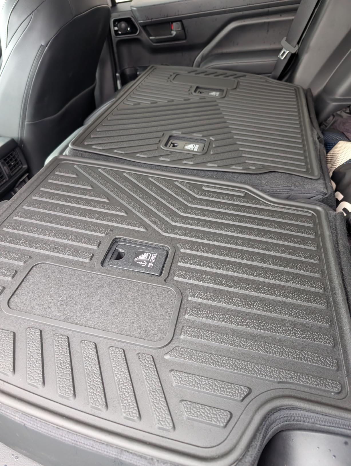 LASFIT Floor Mats for Toyota 4Runner 2013-2024 & for Lexus GX460 2014-2023, All Weather TPE Mats Floor Liner for Toyota 4 Runner (Fit 7 Seats & 5 Seats) 1st & 2nd Row Car Mats, Black customer photo 2