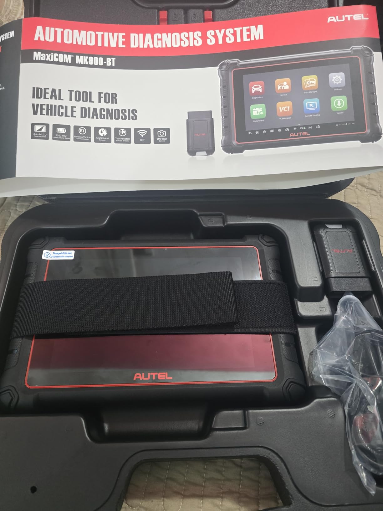 Autel Scanner MaxiCOM MK900BT, 2026 MK900-BT V2.0 Bidirectional Diagnostic Tool, 8in Up of MK900 MX900 MK808S, 3000+ Active Tests, 40+ Service, CAN-FD&DOIP, All System, FCA 11 OS customer photo 2