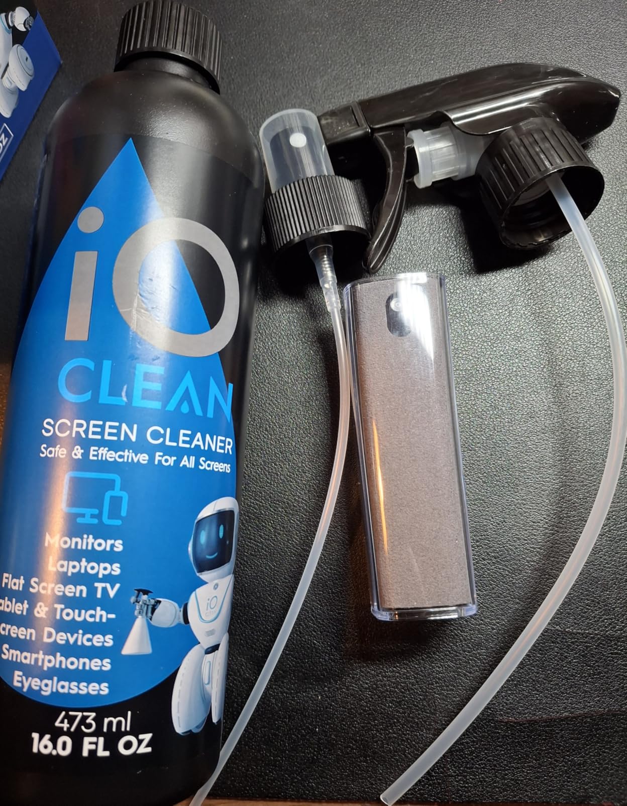 Screen Cleaner Spray (16oz - 473ml) - Best Large Cleaning Kit for LCD LED OLED TV, Smartphone, iPad, Laptop, Touchscreen, Computer Monitor, Electronic Devices, Microfiber Cloth Wipes and 2 Nozzles customer photo 1