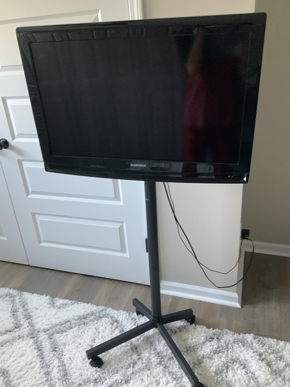 Rfiver Mobile TV Cart Rolling TV Stand for 23-65 Inch Screens, Portable TV Stand on Wheels with Tilt and Height Adjustable, Outdoor TV Mount Stand Holds up to 88 lbs for Home Office MAX VESA 400x400mm customer photo 1