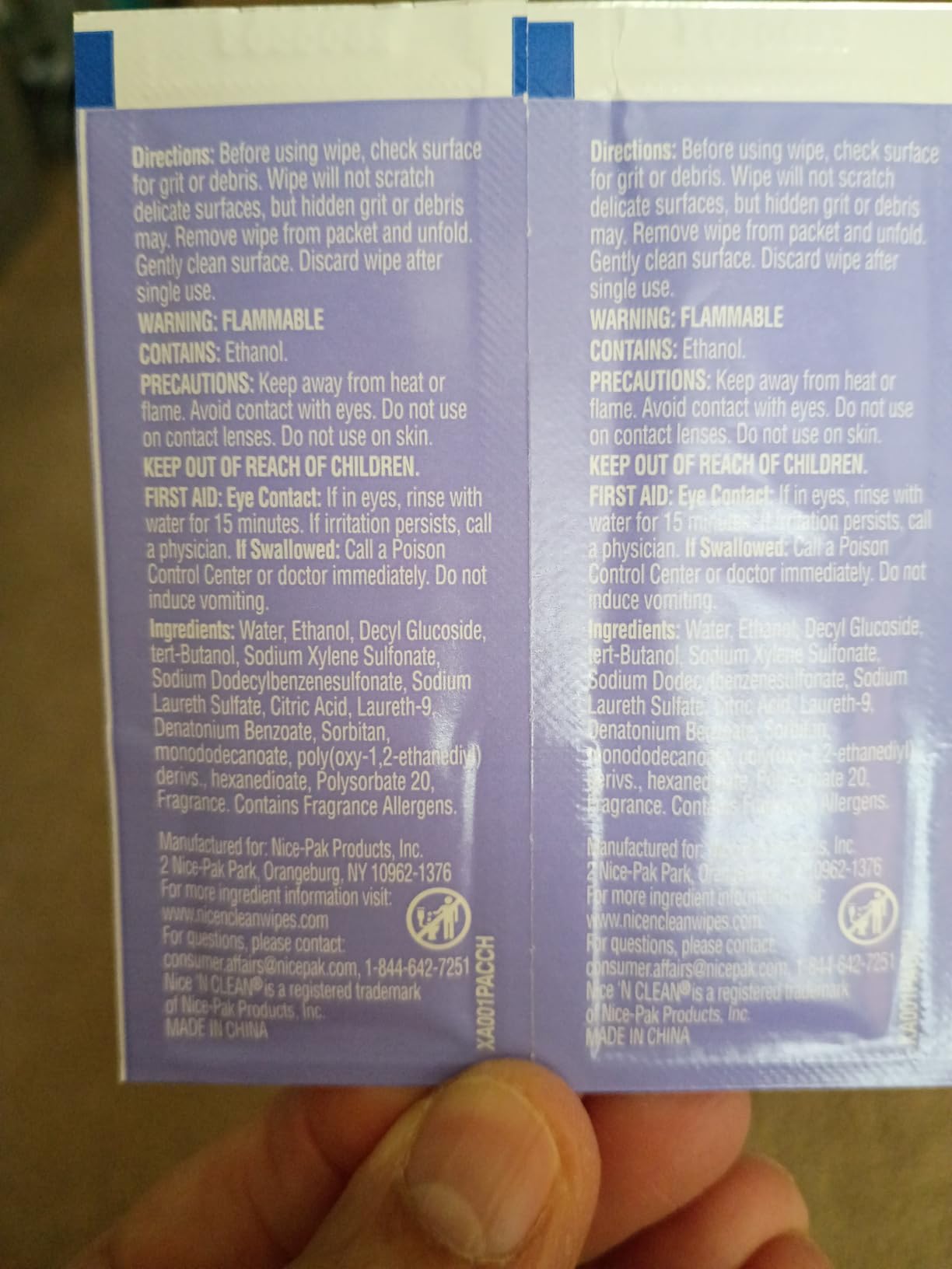 Nice 'n Clean SmudgeGuard Lens Cleaning Wipes (100 Total Wipes) | Pre-Moistened Individually Wrapped Wipes | Non-Scratching & Non-Streaking | Safe for Eyeglasses, Goggles, & Camera Lens customer photo 2