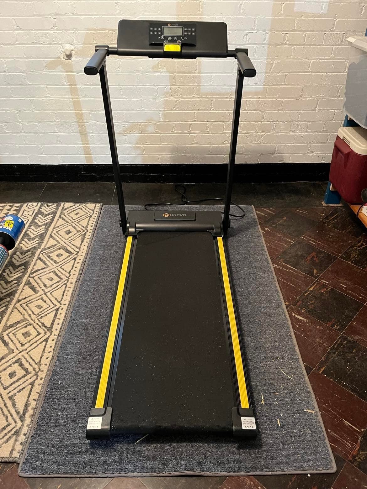 Treadmill with Standing Desk Workstation, Walking Pad Treadmills for Home Office, Under Desk Compact Design Treadmill with HIIT Programs, Remote Control, LED Display customer photo 2