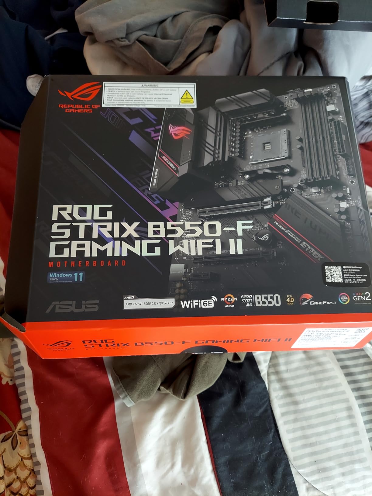 Asus ROG Strix B550-F Gaming WiFi II AMD AM4 (3rd Gen Ryzen) ATX Gaming Motherboard (PCIe 4.0, WiFi 6E, 2.5Gb LAN, BIOS Flashback, HDMI 2.1, Addressable Gen 2 RGB Header and Aura Sync) customer photo 1