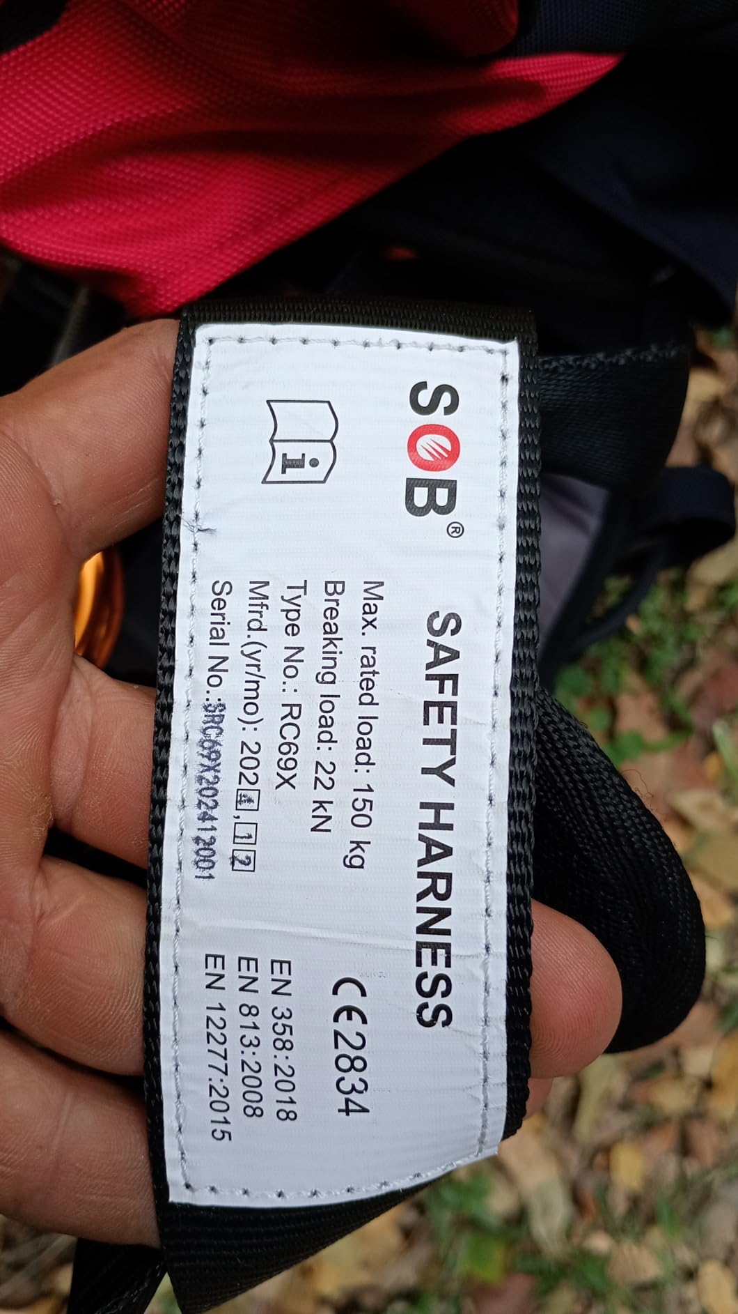 SOB Climbing Harness, Half Body Tree Climbing Harness Men, Thicken Widen Protect Waist Safety Harness for Arborist Harness, Working Rescuing at Height Safety Belt Harness customer photo 1