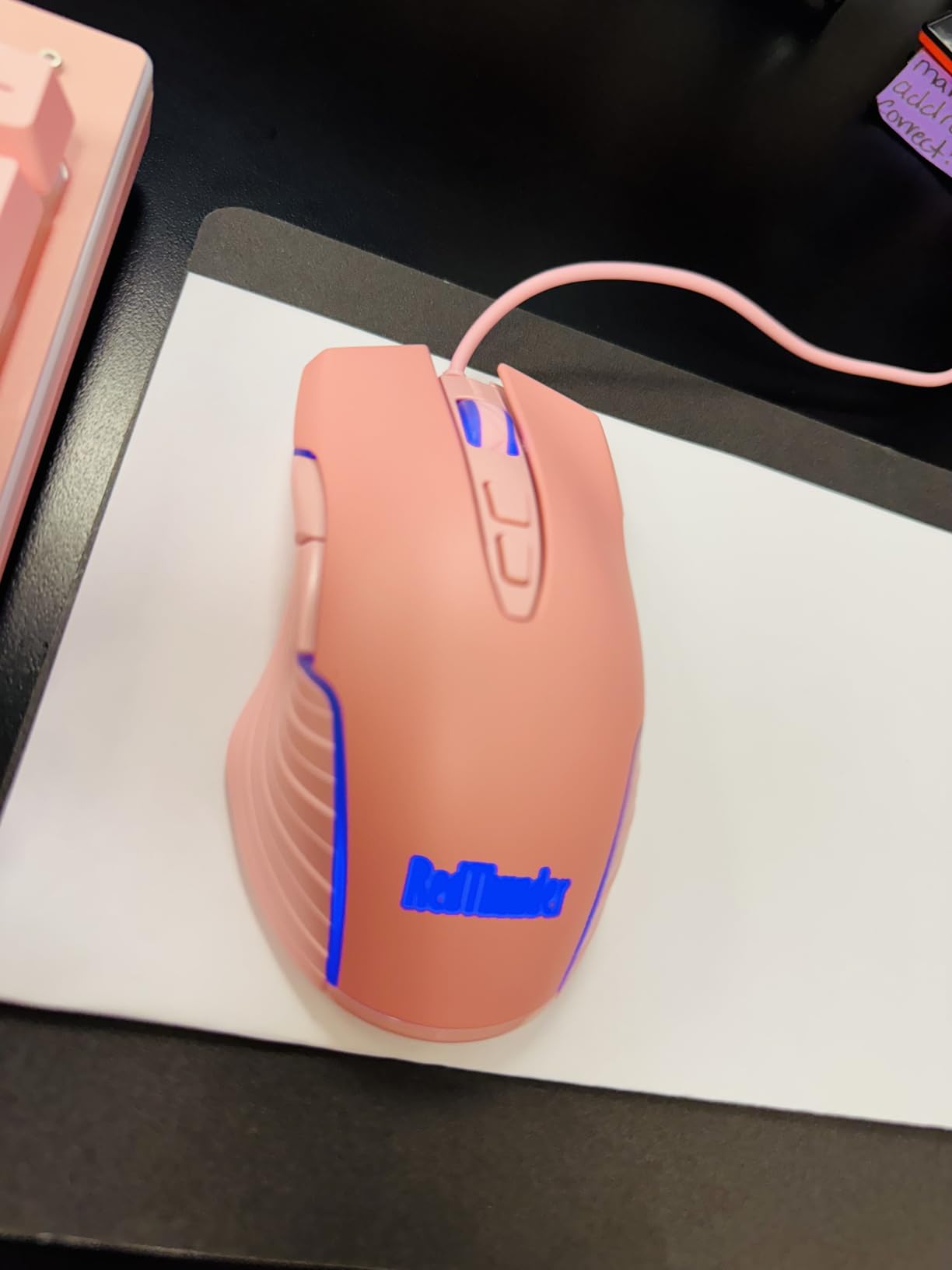 RedThunder K10 Wired Gaming Keyboard and Mouse and Wrist Rest Combo, RGB Backlit, Mechanical Feel Anti-ghosting Keyboard + 7D 7200 DPI Mice+Soft Leather Wrist Rest 3 in 1 PC Gamer Accessories(Black) customer photo 1