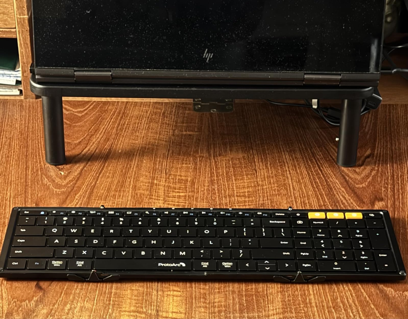 ProtoArc Foldable Bluetooth Keyboard, XK01 Full-Size Portable Wireless Keyboard for Travel, 105 Keys, 0.65