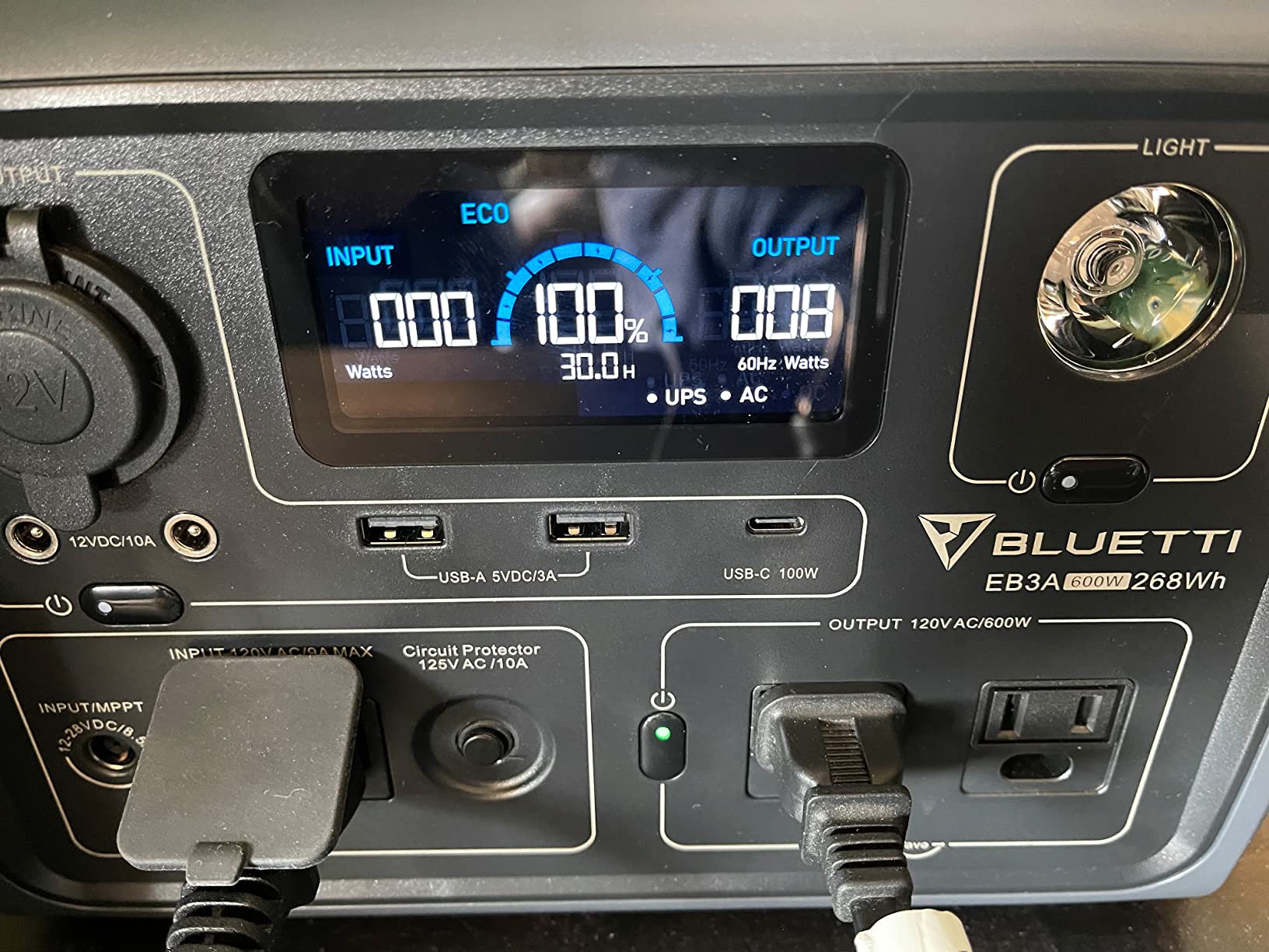 BLUETTI EB3A Portable Power Station, 268Wh Solar Generator LiFePO4 Battery Backup w/ 2 600W (1200W Surge) AC Outlets, Recharge from 0-80% in 30 Min., LFP Backup for Outdoor Camping, Trip, Power Outage customer photo 1