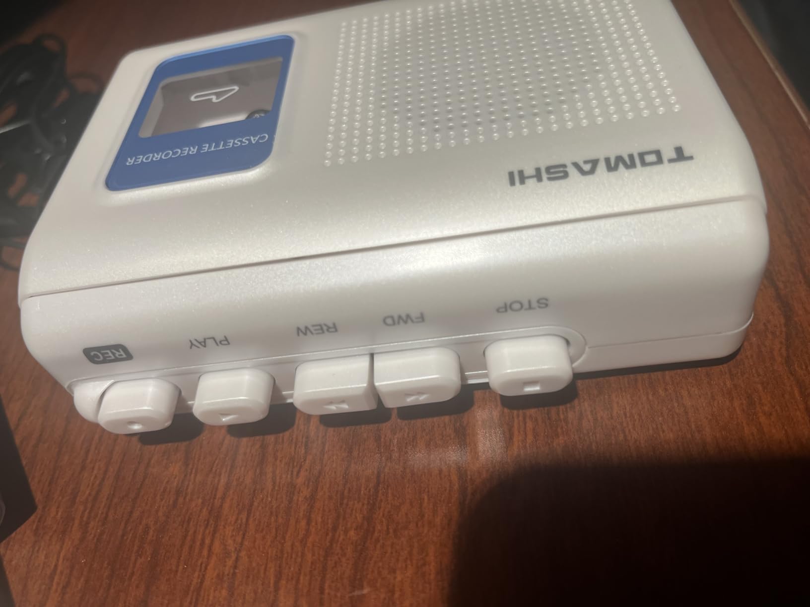 Portable Cassette Player Tape Recorder with Built-in Speaker,Microphone,Headphone Jack-, 4.57 x 3.54 x 1.38inch customer photo 1