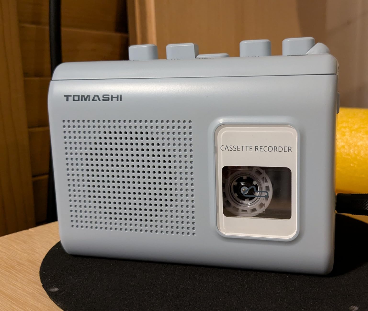 Portable Cassette Player Tape Recorder with Built-in Speaker,Microphone,Headphone Jack-, 4.57 x 3.54 x 1.38inch customer photo 2