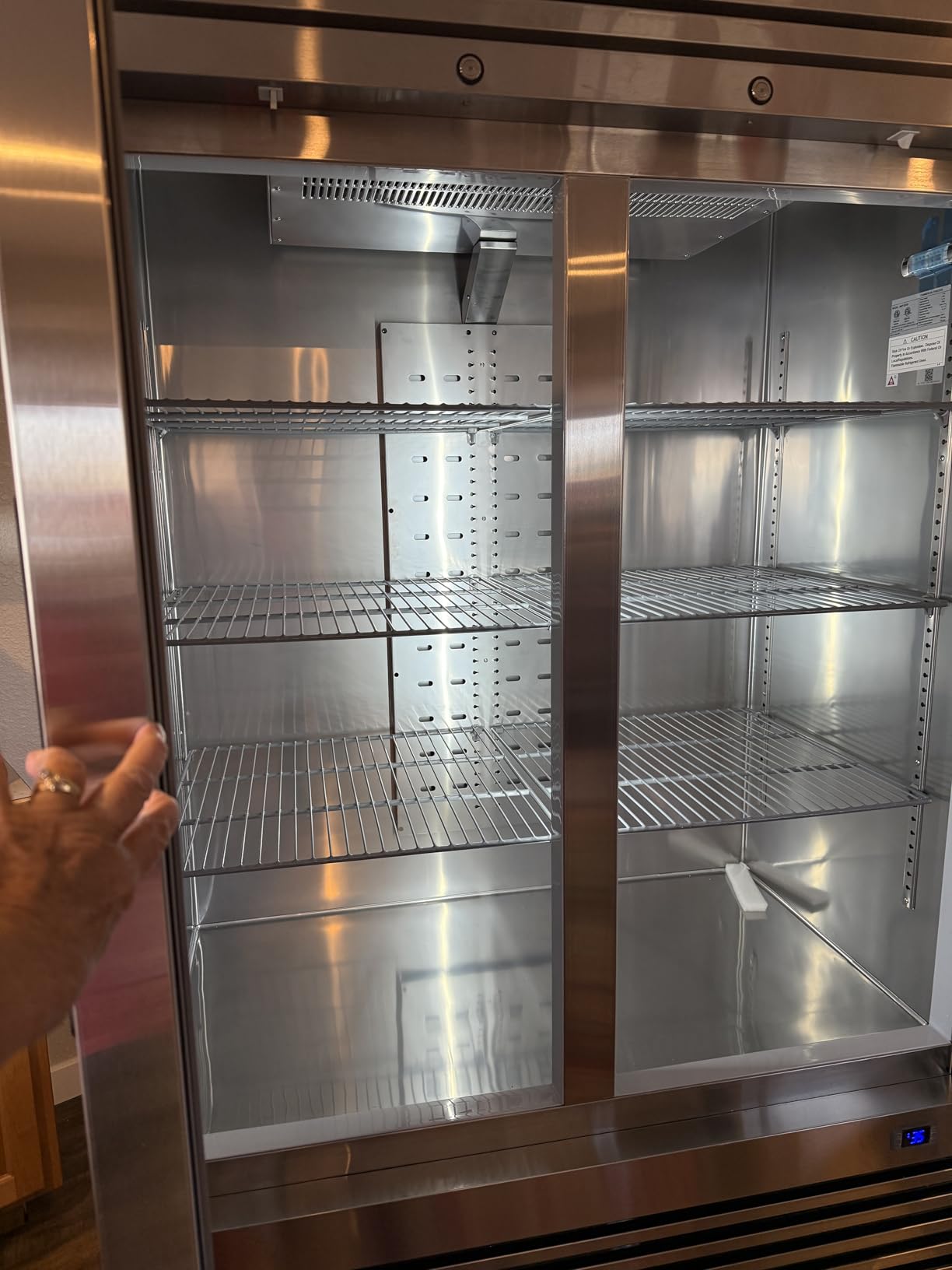 ETL Commercial Reach-in Freezer, Upright 2 doors Auto-Defrost, Bottom Mounted, stainless steel for Restaurant Kitchen Home Bar Shop -8F customer photo 1