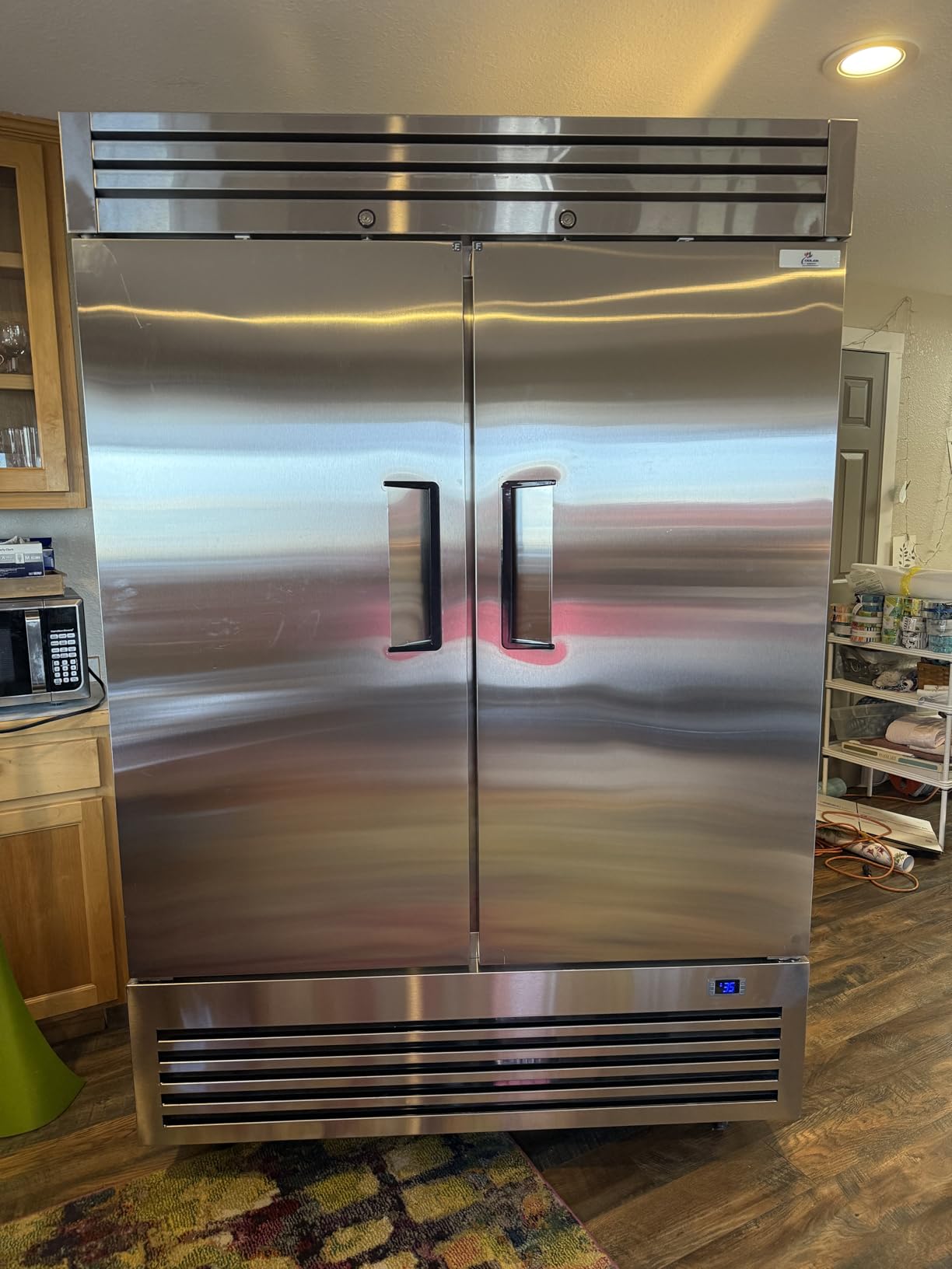ETL Commercial Reach-in Freezer, Upright 2 doors Auto-Defrost, Bottom Mounted, stainless steel for Restaurant Kitchen Home Bar Shop -8F customer photo 2