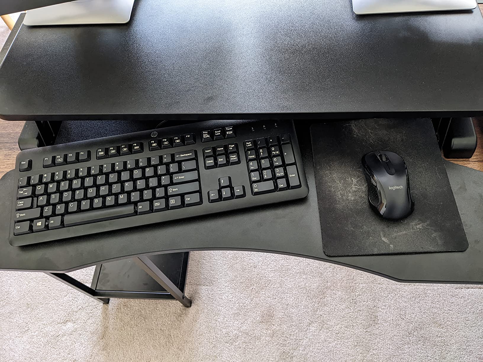 VIVO 42 inch Desk Converter, K Series, Height Adjustable Sit to Stand Riser, Dual Monitor and Laptop Workstation with Wide Keyboard Tray, Black, DESK-V042KB customer photo 1