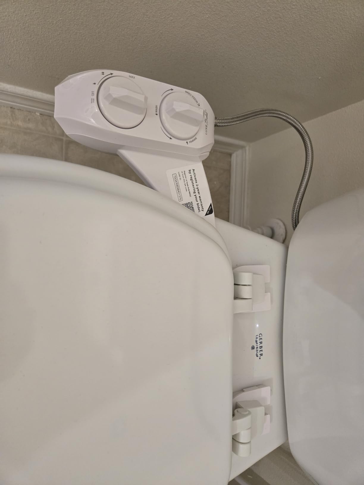 LUXE Bidet NEO 185 Plus - Dual Nozzle, Non-Electric Bidet Attachment for Toilet Seat, Patented Slide-In Install, 360 Self-Clean, EZ-Lift to Clean, Feminine & Rear Wash (Chrome) customer photo 2
