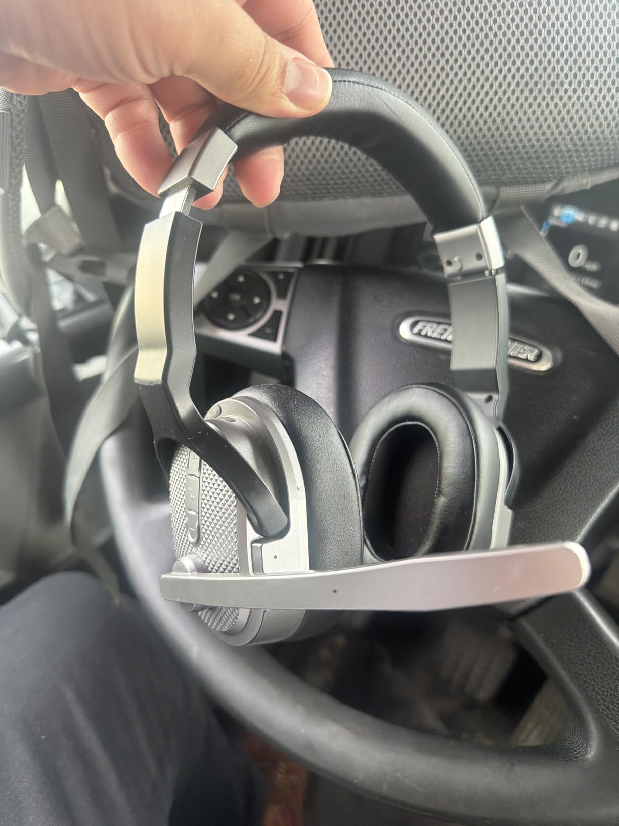 Trucker Bluetooth Headset, Wireless Headsets with Noise Cancelling Microphone, Long Battery Life Bluetooth Headphones with Detachable Earpad/Single+Dual Mode customer photo 1