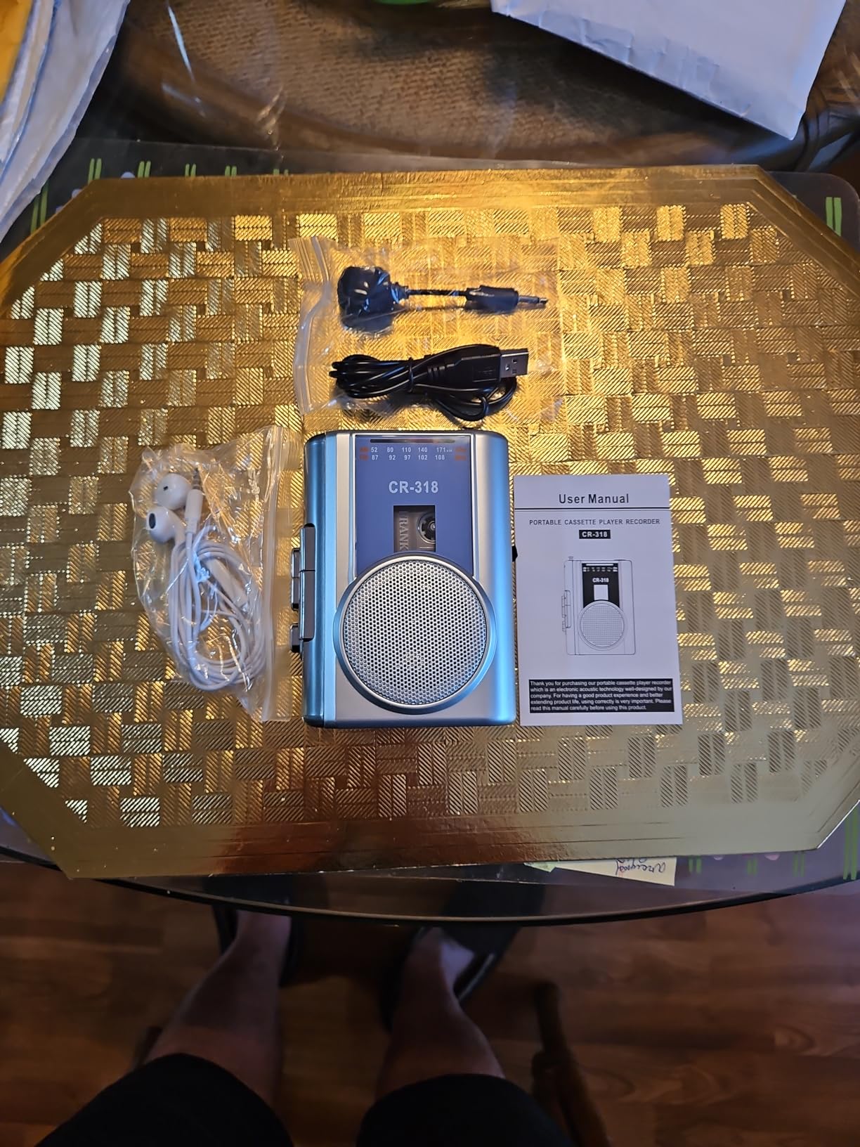 Gracioso Portable Cassette Recorder Player: AM FM Compact Cassette Tape Player with Big Speaker & Earphone Jack, Build in Microphone,Cassette Player Powered by DC or AA Battery customer photo 1