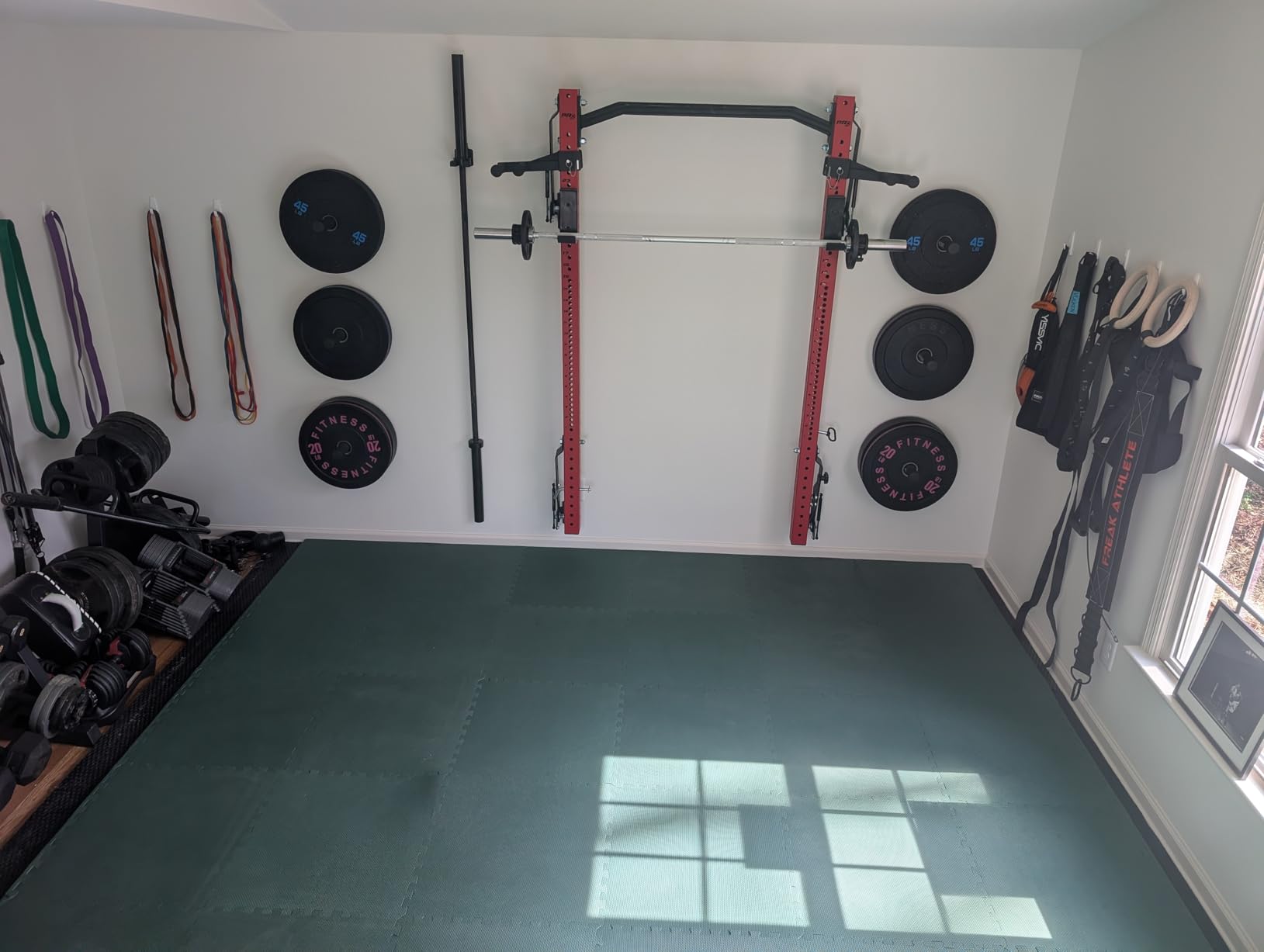 Weight Plate Holder, Wall Mounted Weight Rack Storage for Weight Plates, Home Gym Organizer customer photo 1