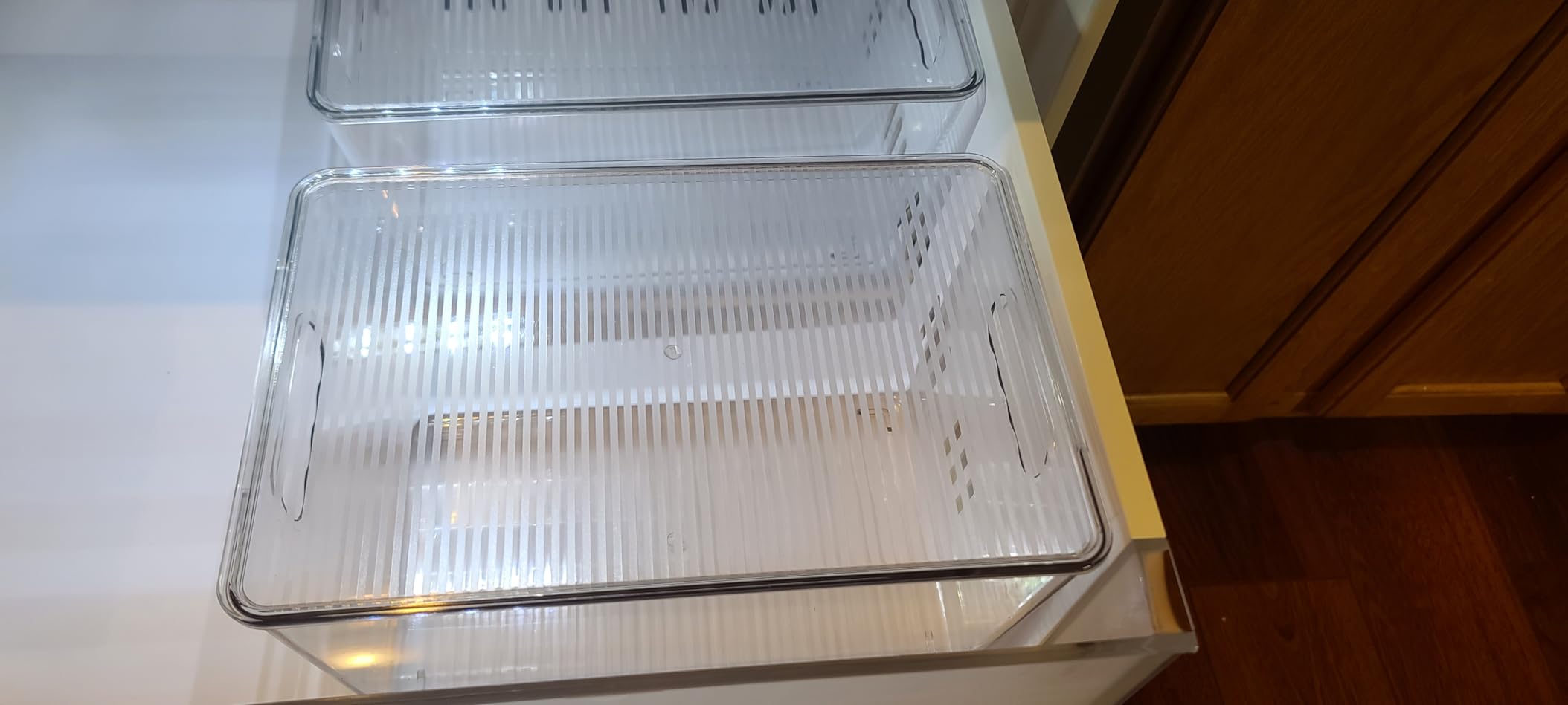 Vtopmart 6 Pack Clear Stackable Storage Bins with Lids, Large Plastic Containers with Handle for Pantry Organizer and Storage customer photo 1