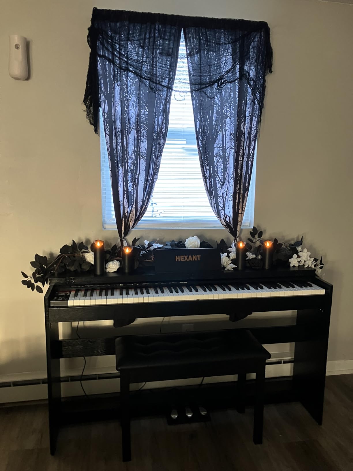 88-Key Weighted Digital Piano, Full-Size Semi-Weighted Upright Flip Electric Keyboard Piano with 3 Pedal and Multi-Functional Keyboard for Beginner (with Bench, Black) customer photo 1