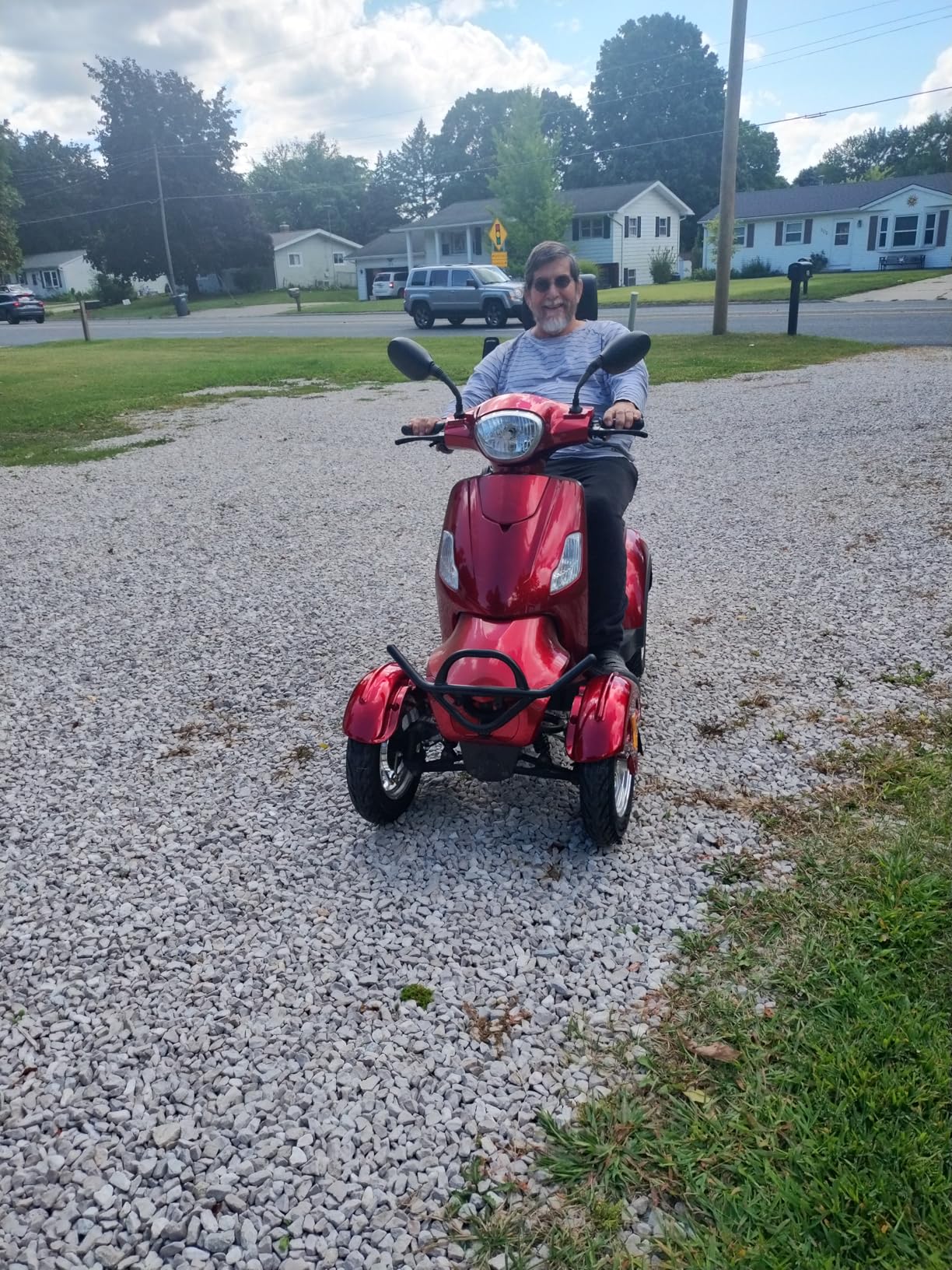 Mobility Scooters for Seniors & Adults 500lbs Capacity - 800W All Terrain Electric Powered Mobility Cart - Heavy Duty Mobility Scooter for Elderly w/Charger Remote Keys (Red) customer photo 2