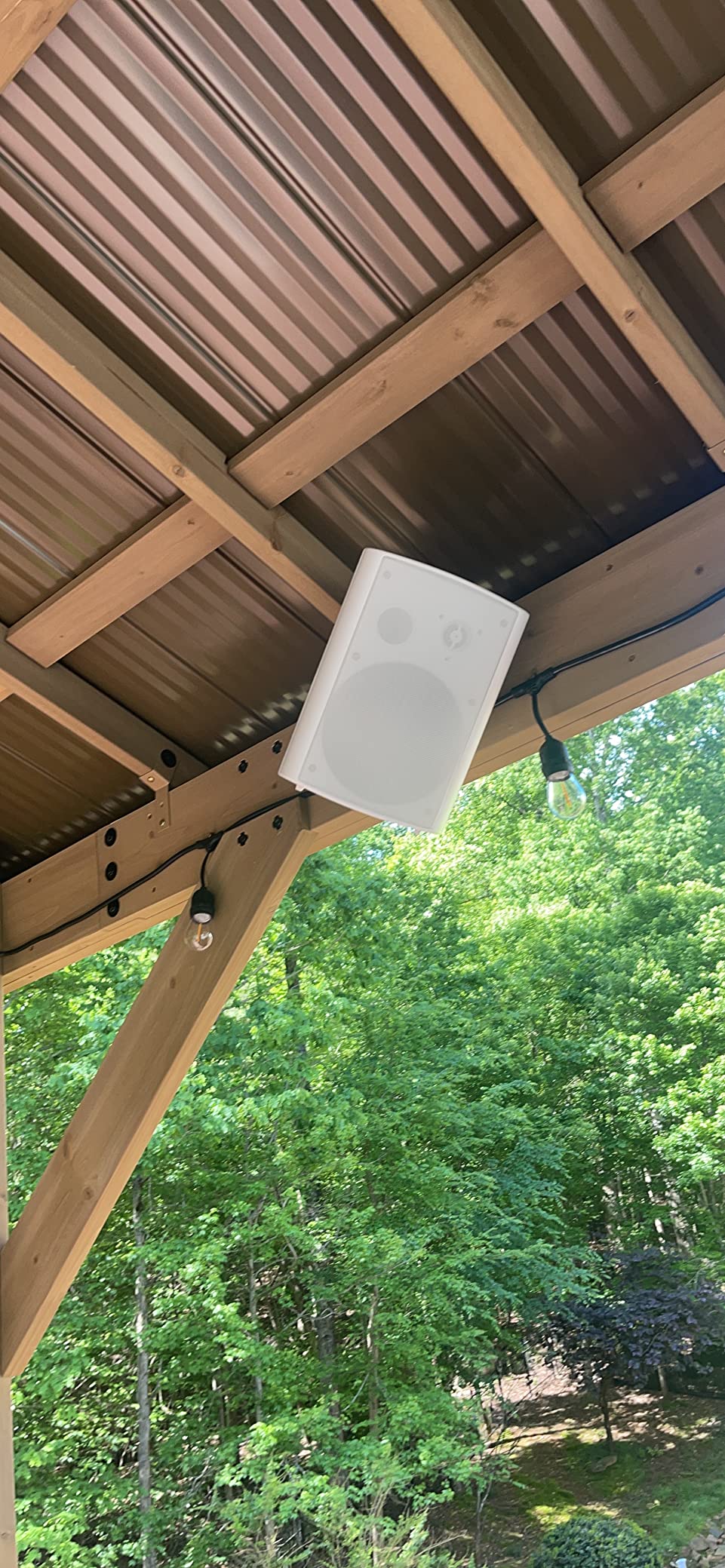 Herdio 6.5 Inch 400W Outdoor Speakers Wired Waterproof with Powerful Bass, Wall Mount Speakers for Patio Garage Covered Deck, All-Weather(Pair, Black) customer photo 2