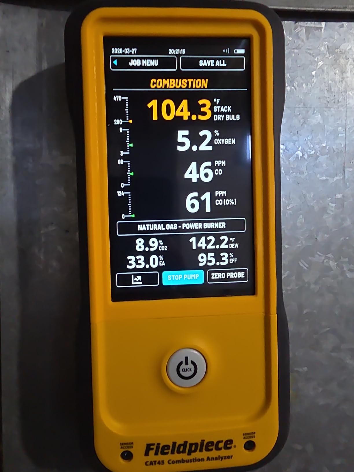 Fieldpiece CAT45 Combustion Analyzer - Accurately Measure O2, CO, CO2, Draft Pressure - HVAC Tool customer photo 1