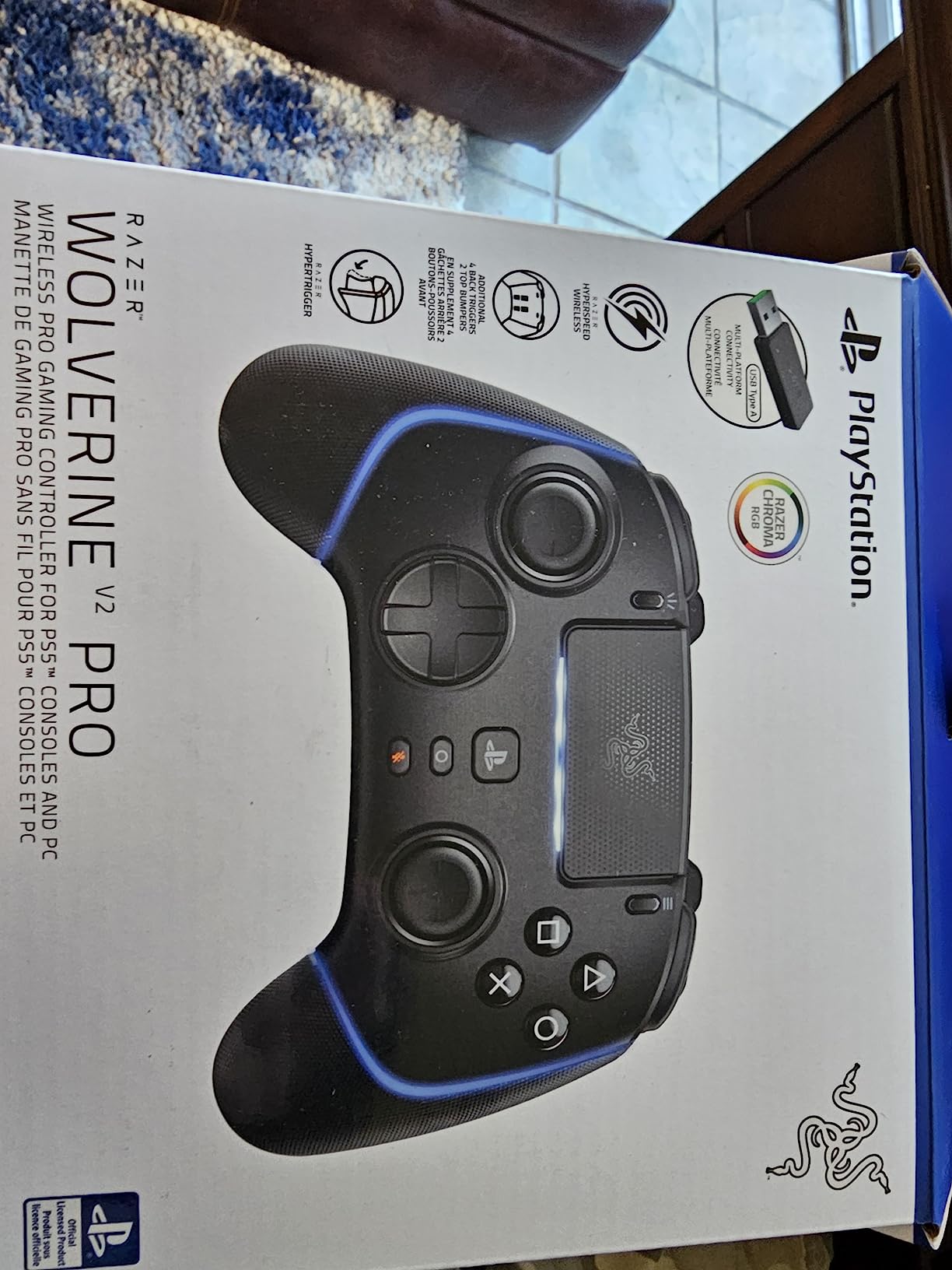 Razer Wolverine V2 Pro Wireless Gaming Controller for PlayStation 5 / PS5, PC: Mecha-Tactile Action Buttons - 8-Way Microswitch D-Pad - HyperTrigger - 6 Remappable Buttons - Chroma RGB - Black customer photo 2
