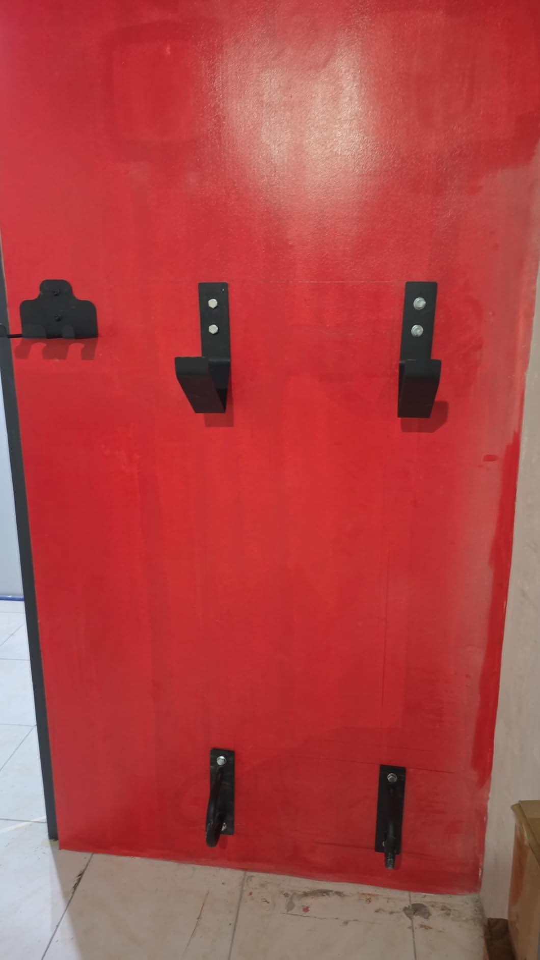 Olympic Barbell Hanger, Garage Gym Bar Wall Rack, Vertical Barbell Mount Rack customer photo 1