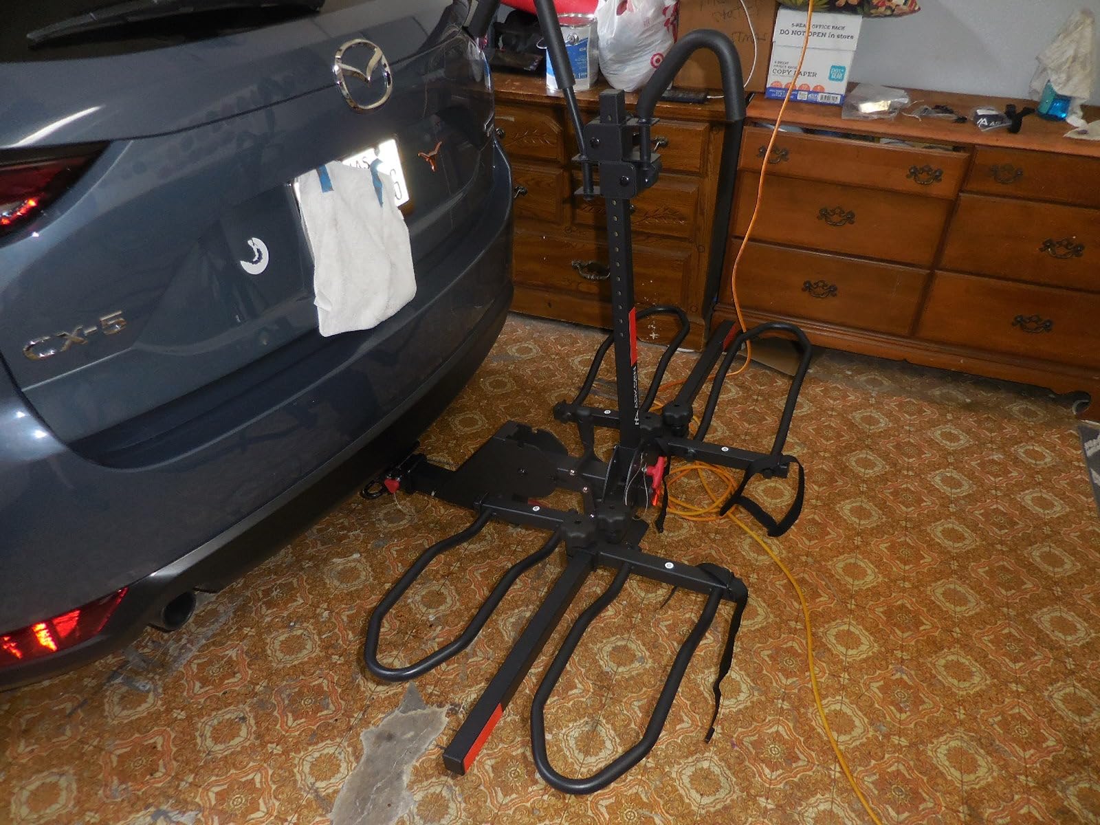 ARKSEN Bike Rack Hitch for Car, 2-Bike Hitch Mount Platform Rack, Holds Electric & Fat Tire Bikes up to 75 lbs Each (150 lbs Total), Fits 2