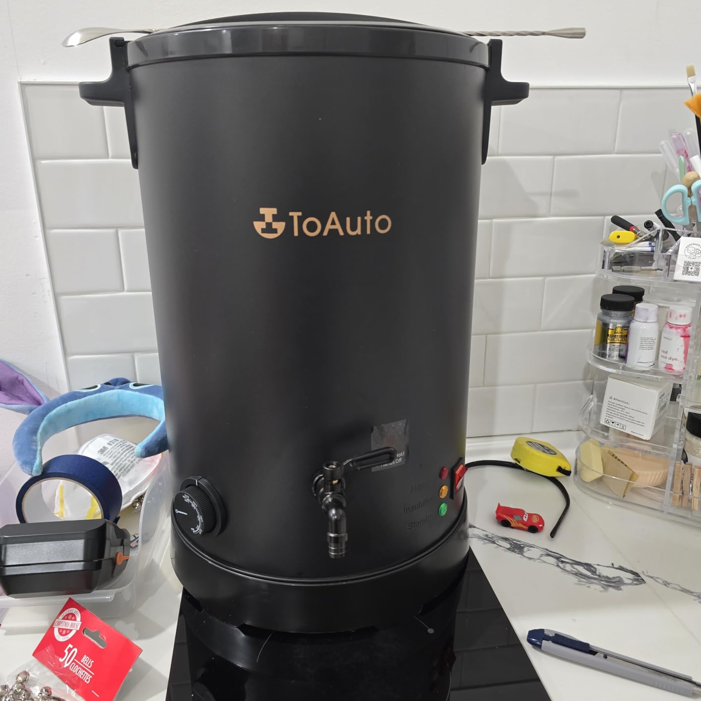 TOAUTO 30Lbs Commercial Wax Melter for Candle Making Large Electric Wax Melting Pot for Candle Making Business with Temperature Control & Quick Pour Spout customer photo 2