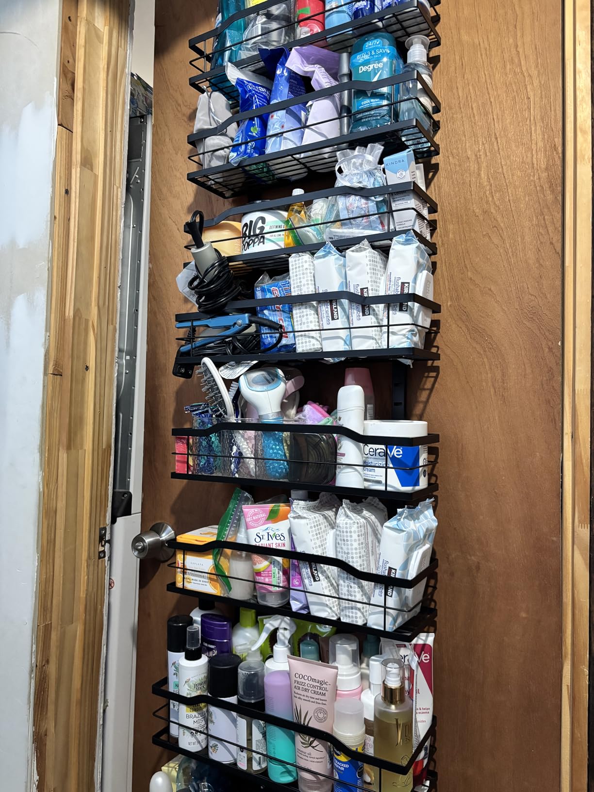 Moforoco 9-Tier Over The Door Pantry Organizer, Pantry Organization and Storage, Black Hanging Basket Wall Spice Rack Seasoning Shelves, Home & Kitchen Bedroom Bathroom House Essentials customer photo 2