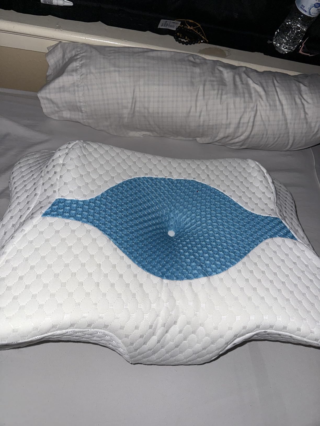 CHxxy Memory Foam Pillows, Cervical Pillow for Neck and Shoulder Pain Relief, Ergonomic Contour Bed Pillow, Soft for Side Sleep Stomach Sleeping and Back Sleeper - Queen Size and Grey customer photo 1