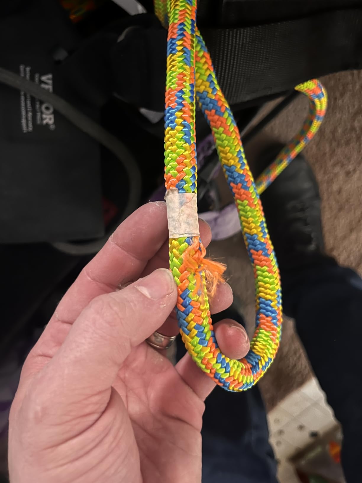 Pelican Rope Arborist Rope 11.8mm x 200Ft, USA Made High-Strength 24-Strands Static Climbing Rope - 5,400 lb Strength for Tree Climbing, Pulling, Outdoors & Swing - Viper, Tight Spliced Eye customer photo 2