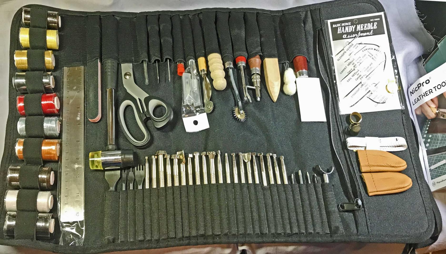 Nicpro 85PCS Leather Tooling Kit Leather Working Tools Kit with Custom Storage Bag customer photo 1