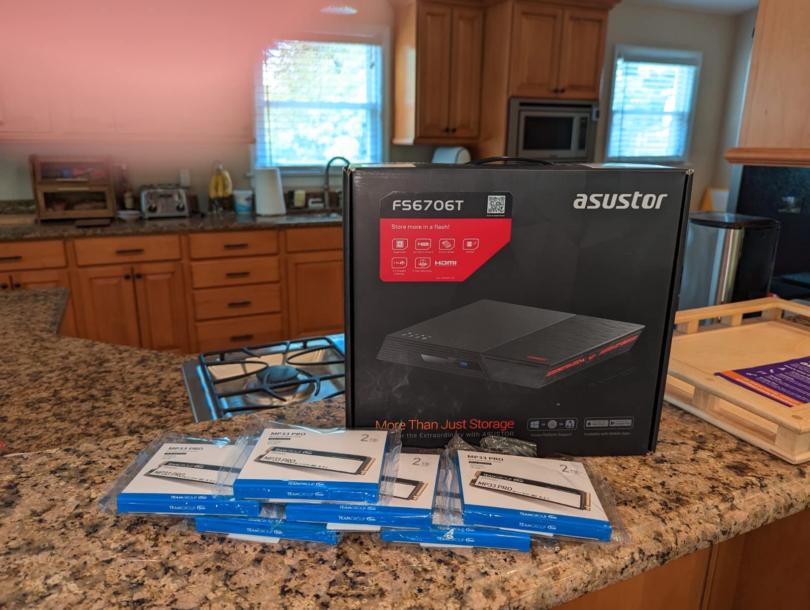Asustor Flashstor 6 FS6706T - 6 Bay All-SSD NAS Storage, Quad Core 2.0GHz, Six M.2 SSD, Dual 2.5GbE, 4GB RAM DDR4 (Diskless) customer photo 1