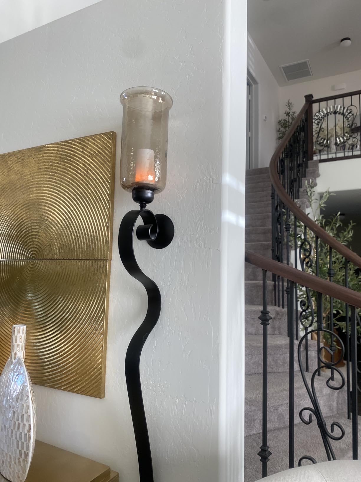 Hompavo 【Upgraded】 LED Flame Lights with Remote & Timer, 4-Mode Rechargeable Battery Operated Flameless Candles, Waterproof Pillar Flickering Lanterns for Bathroom Patio Wedding Halloween Home Decor customer photo 1