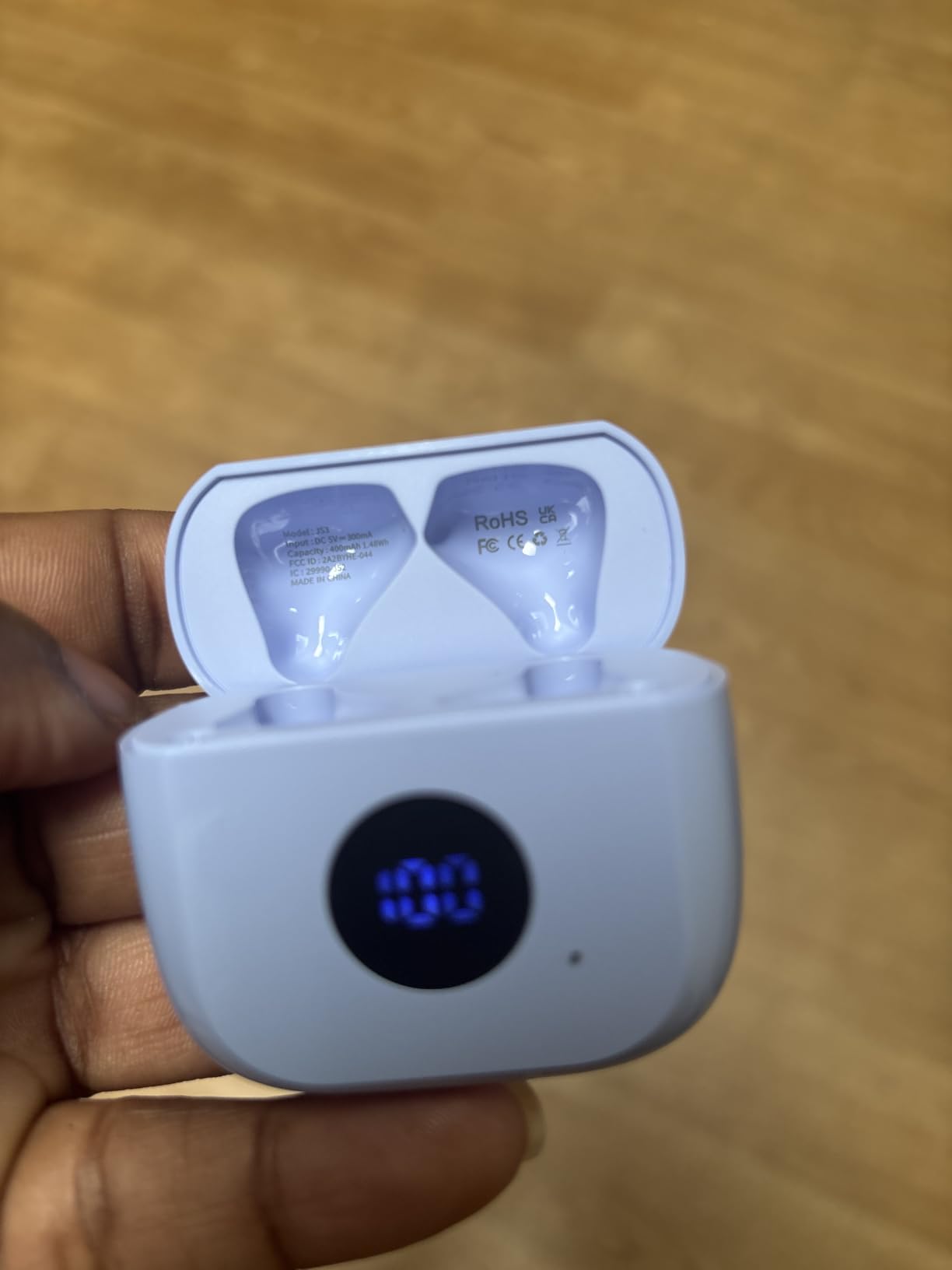 Wireless Earbuds, Bluetooth 5.4 Ear Buds LED Power Display Headphones Bass Stereo, Bluetooth Earbuds in-Ear Noise Cancelling Mic, 40H Playback Mini Case IP7 Waterproof Sports Earphones for Android iOS customer photo 1