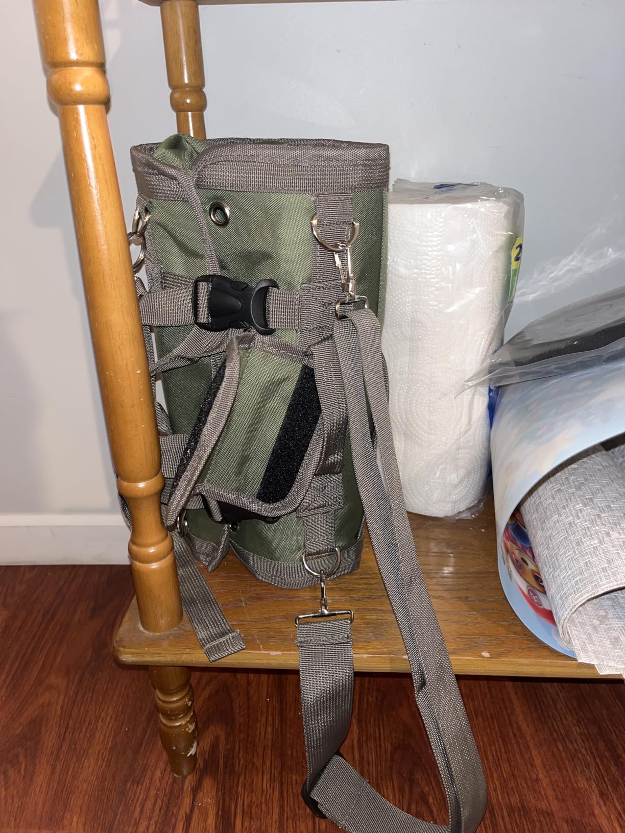 Tool Bag Roll Up, UUP Heavy Duty Portable Soft Tool Storage, Foldable Empty Rollup Organizer with Small Pockets, Green customer photo 2