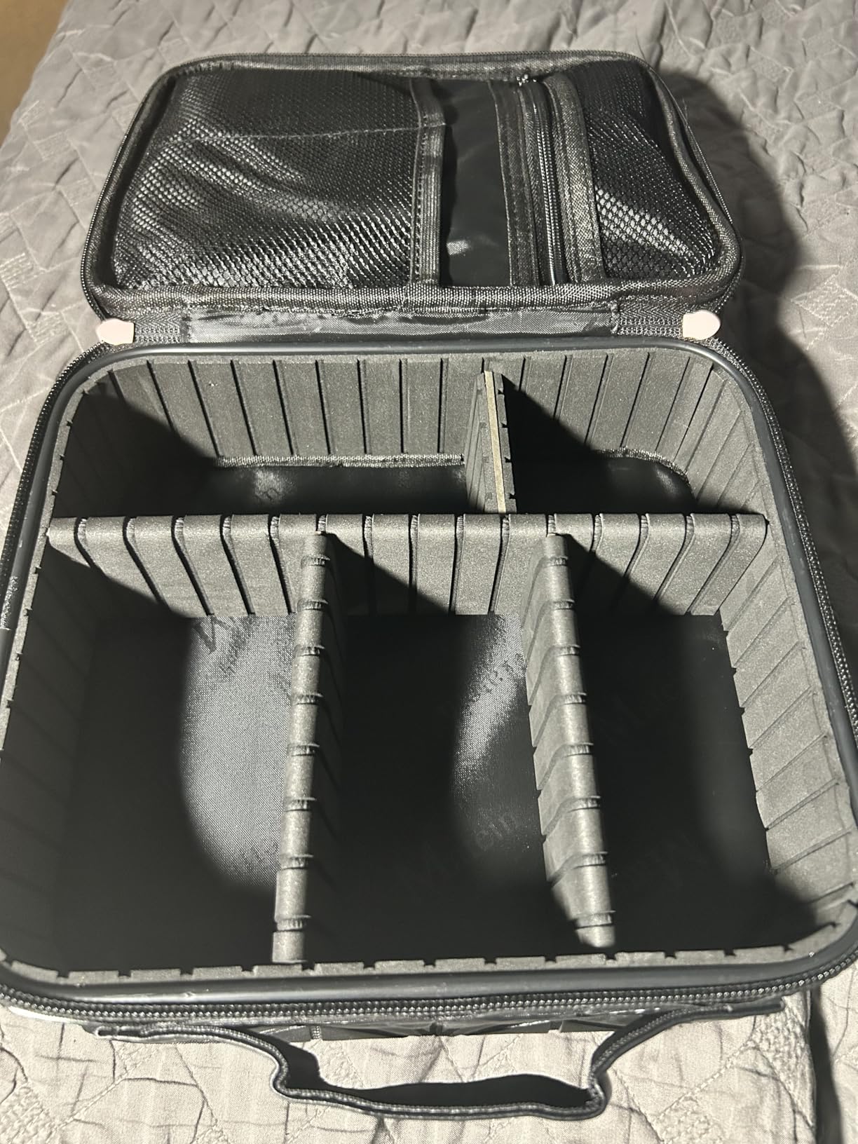 MATEIN Cord Organizer Case with Adjustable Divider, DJ Cable File Bag for DJ Gear, Sound Instrument and Music Equipment Accessories, Shockproof Portable Double Layer Cord Bags, Black customer photo 1